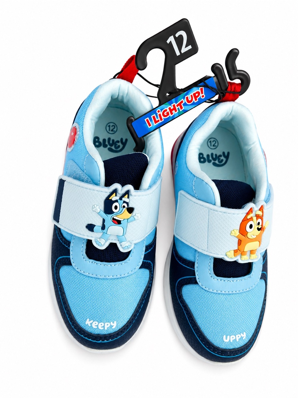 Bluey Light-Up Kids Sneakers in Light Blue, Navy, Red, Orange